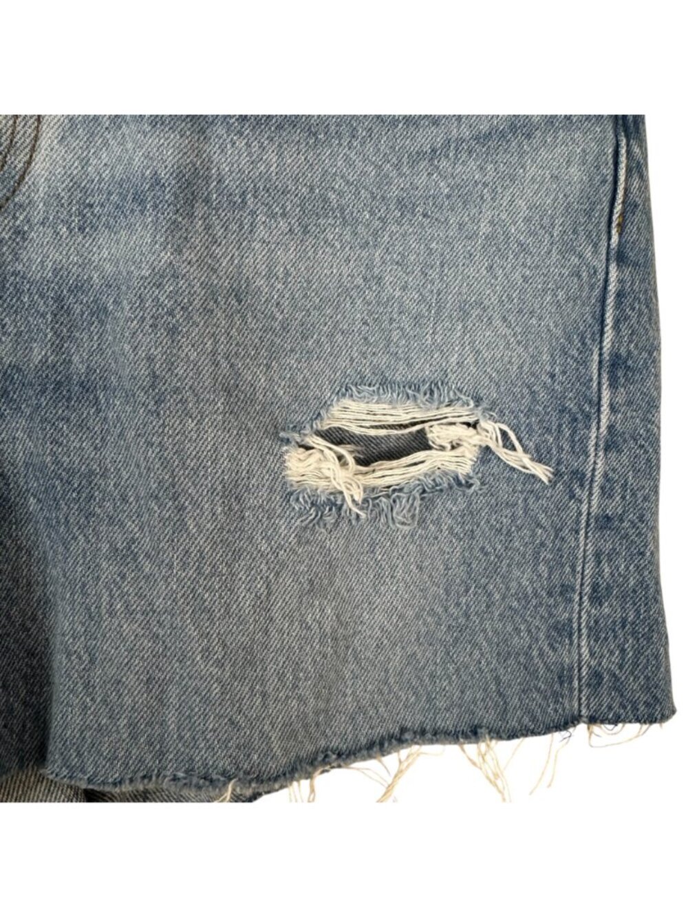 Levi's Denim Cut-Off Shorts Wedgie Straight Button Fly Women's 28W 3.5" Inseam - Picture 2 of 13